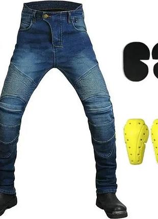 Мотоциклетні джинси для чоловіків volero+moto jeans еластичні мотоциклетні штани із захисними вставками