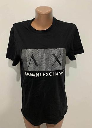 Нова стильна якісна дуже красива уні секс футболка з фірмовим написом .armani exchange ￼ розмір м