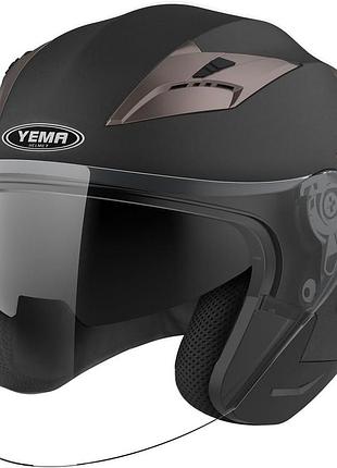 Мотоциклетний шолом yema ym-627 s 55-56cm шолом із сонцезахисним візером