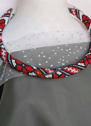 Украшение из бисера колье-джгут "всесвит" 5