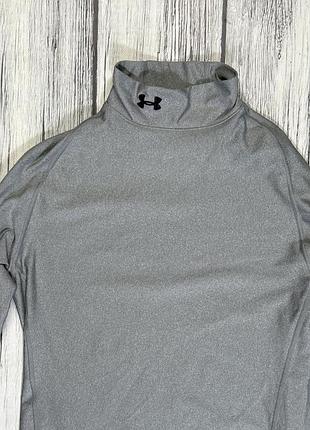 Under armour кофта оригинал m размер серая термо компрессионная спортивная лонгслив термобелье для тренировок бега фитнеса спорта и активного отдыха