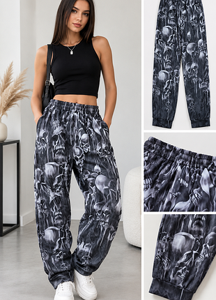 Брюки (джоггеры) р. l/xl (harajuku, y2k, хип-хоп, готика / скейт-культура)😎🤘