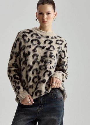 Светр теплий  zebra в принт