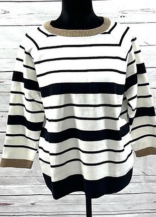 Женский полосатый свитер (пуловер) от бренда massimo dutti.