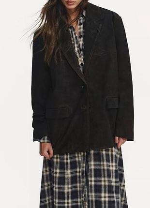 Замшевий піджак zara. 100% натуральна замша.