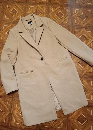 Двубортное демисезонное удлиненное пальто new look,m-l