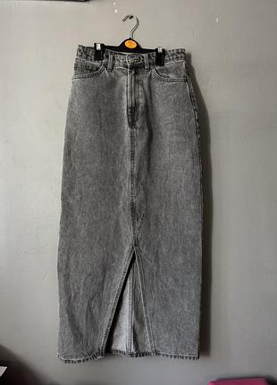 Довга джинсова спідниця 34(xs-s)