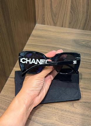 Сонцезахисні окуляри жіночі chanel чорні