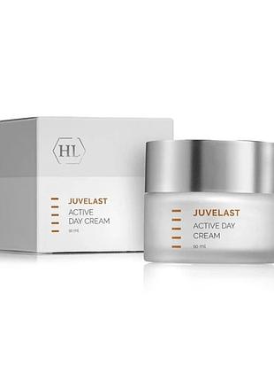Holy land juvelast active day cream - активный дневной крем для лица, увлажнение и антивозрастной уход, 50 мл