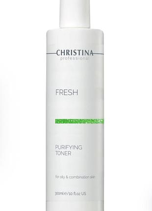 Очищаючий тонік з лемонграсом для жирної шкіри christina fresh, 300мл