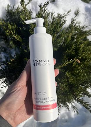 Тонер для лица smart4derma укрепляющий 2х фазный barrier double toner prebiotics & hamamelis 250 мл
