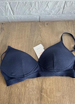 Бюст бюстгальтер m&s 70а синій мʼякий