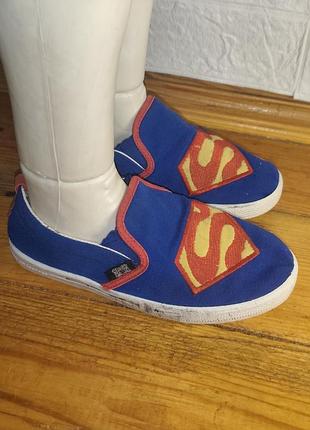Текстильные слипоны waldi "superman" (р. 34, стелька 21 см)
