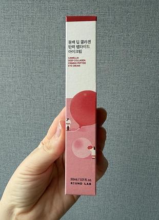Round lab camellia deep collagen firming peptide eye cream — антивіковий крем для зони навколо очей, від втрати тонусу, мімічних зморшок та набряків