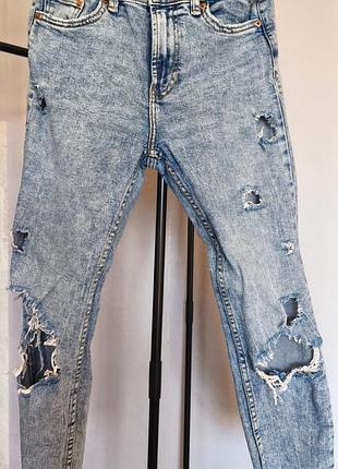 Джинси жіночі bershka skinny світло-блакитні, xs