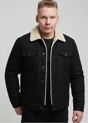 Чоловіча тепла куртка з хутряним коміром asos