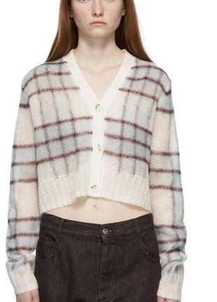 Мохеровий кардиган acne studios у клітинку