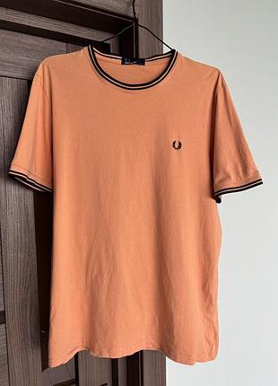 Чоловіча футболка fred perry twin tipped t-shirt помаранчева xl