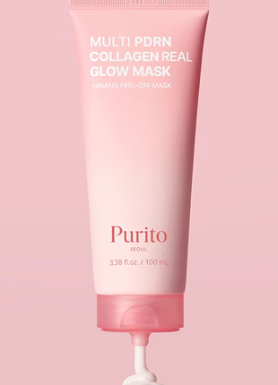 Маска-плівка для пружності шкіри обличчя
purito multi pdrn collagen real glow mask