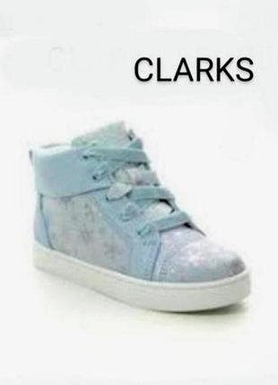 Кожаные хайтопы высокие кроссовки ботинки бренда clarks disney u9 7 eur 24
