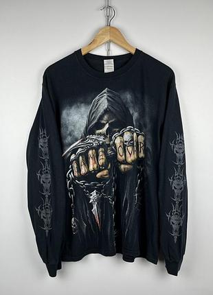 Vintage grim reaper skull game over gildan long