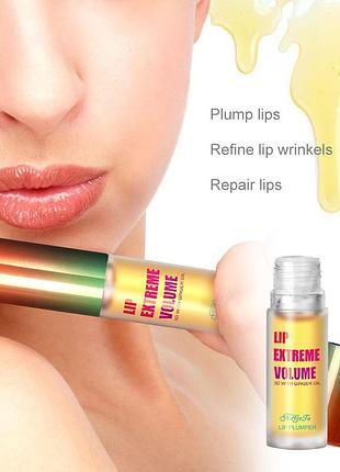 Блеск-плампер для губ veronni lip extreme volume, прозрачный, 5 мл
