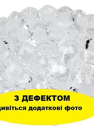 З дефектами підсвічник крижана прозора куля скло 7х6 см