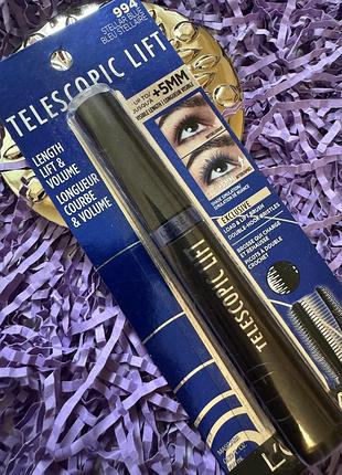 Ексклюзив-лімітка! космічний погляд та екстремальна довжина  l'oréal paris telescopic instant lift mascara, відтінок 994 stellar blue