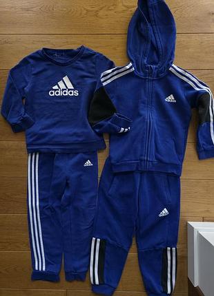 Спортивні костюми для хлопчиків adidas сині, розмір 104, 3-4 роки