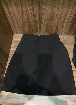 Міні-спідниця жіноча zara чорна 5