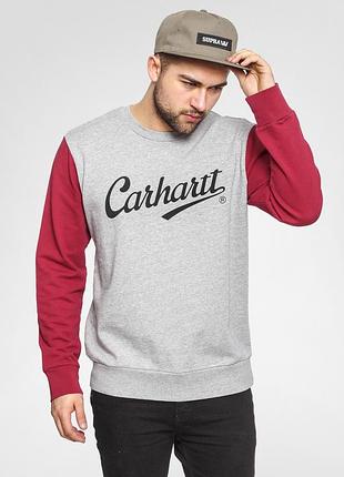 Оригінальний двоколірний світшот carhartt wip league sweat (розмір xxl)