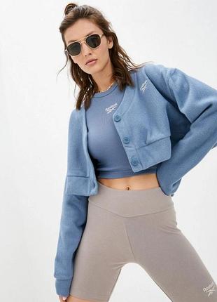 Reebok світшот кардиган укорочений оверсайз кофта тепла