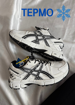 Термо кросівки жіночі asics gel kahana 8 white black (термо-мембрана)
