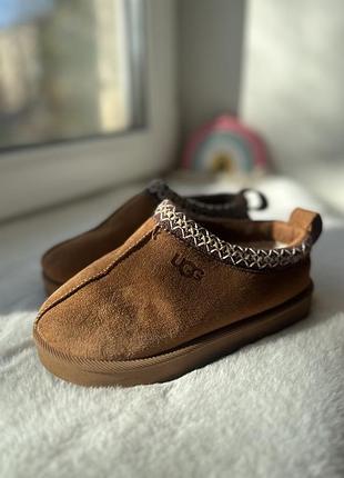 Стильные тапочки ugg tasman, рыжие тапочки угг, тапочки угги