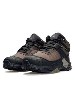 ❄️ salomon x ultra 4 mid fur black brown 4