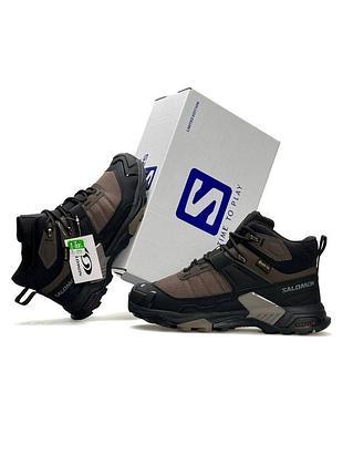 ❄️ salomon x ultra 4 mid fur black brown