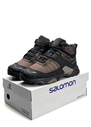❄️ salomon x ultra 4 mid fur black brown 2