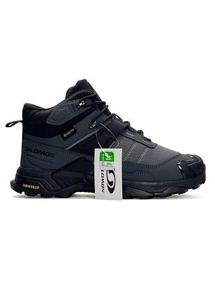 ❄️ salomon x ultra 4 mid fur grey black 6