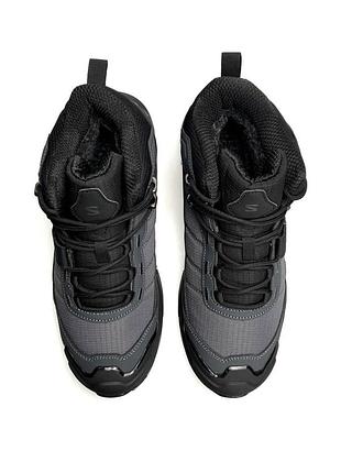 ❄️ salomon x ultra 4 mid fur grey black 3