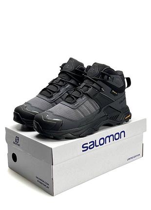 ❄️ salomon x ultra 4 mid fur grey black 2