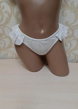Красиві ажурні трусики низ від купальника з мереживними оборками (рюшами) з боків janina