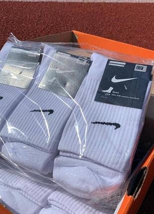 Шкарпетки чоловічі nike білі високі бавовняні