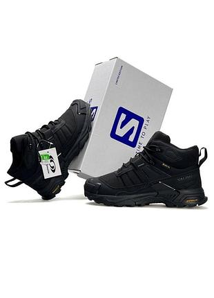 ❄️ salomon x ultra 4 mid fur all black