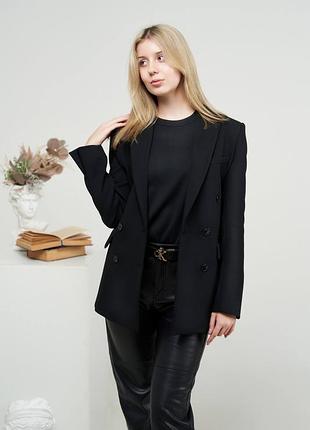 Чорний двоборотний жакет від zara