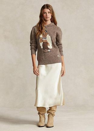 Poli ralph lauren bear wool and cashmere hoodie худі кашемір шерсть з медведиком светр з капюшоном