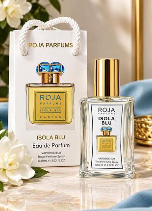 Парфюм унісекс roja parfums isola blu, 50 мл,сумка в стилі бренду