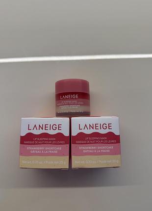 Маска для губ laneige lip sleeping mask strawberry cake 20 г