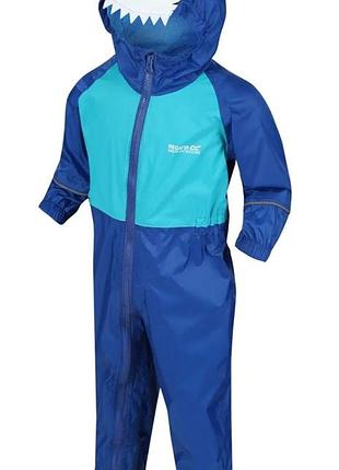 Комбинезон-дождевик regatta charco waterproof puddle suit с капюшоном-акулой.