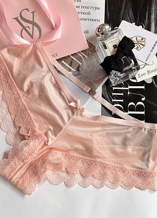 Спокусливі мереживні трусики victoria’s secret зі шнурівкою на спинці