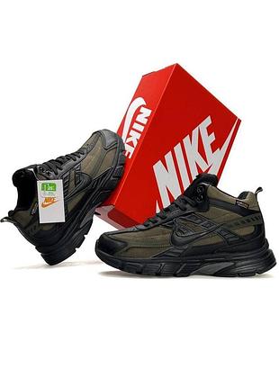 ❄️ nike initiator high fur khaki black